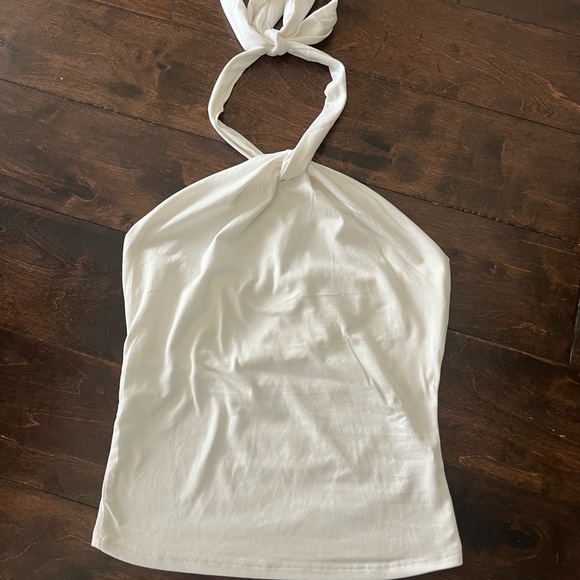 Gaze White Halter Top - Picture 1 of 5